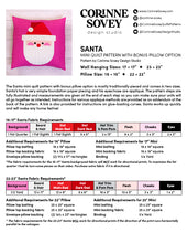 Load image into Gallery viewer, Santa Mini Quilt PDF Pattern with Bonus Pillow Option - 2 Sizes!
