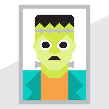 Load image into Gallery viewer, Monster Mugshots: Frankenstein's Monster Mini Quilt Pattern with Bonus Pillow Option