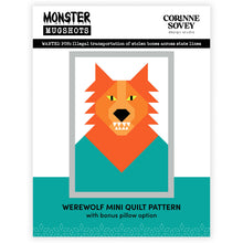Load image into Gallery viewer, Monster Mugshots: Werewolf Mini Quilt Pattern with Bonus Pillow Option