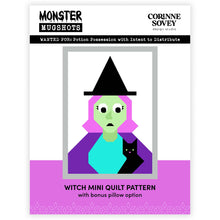 Load image into Gallery viewer, Monster Mugshots: Witch Mini Quilt Pattern with Bonus Pillow Option