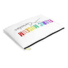 Load image into Gallery viewer, Fabric Museum Curator Notions Zipper Pouch - Rainbow White