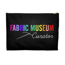 Load image into Gallery viewer, Fabric Museum Curator Notions Zipper Pouch - Rainbow Black