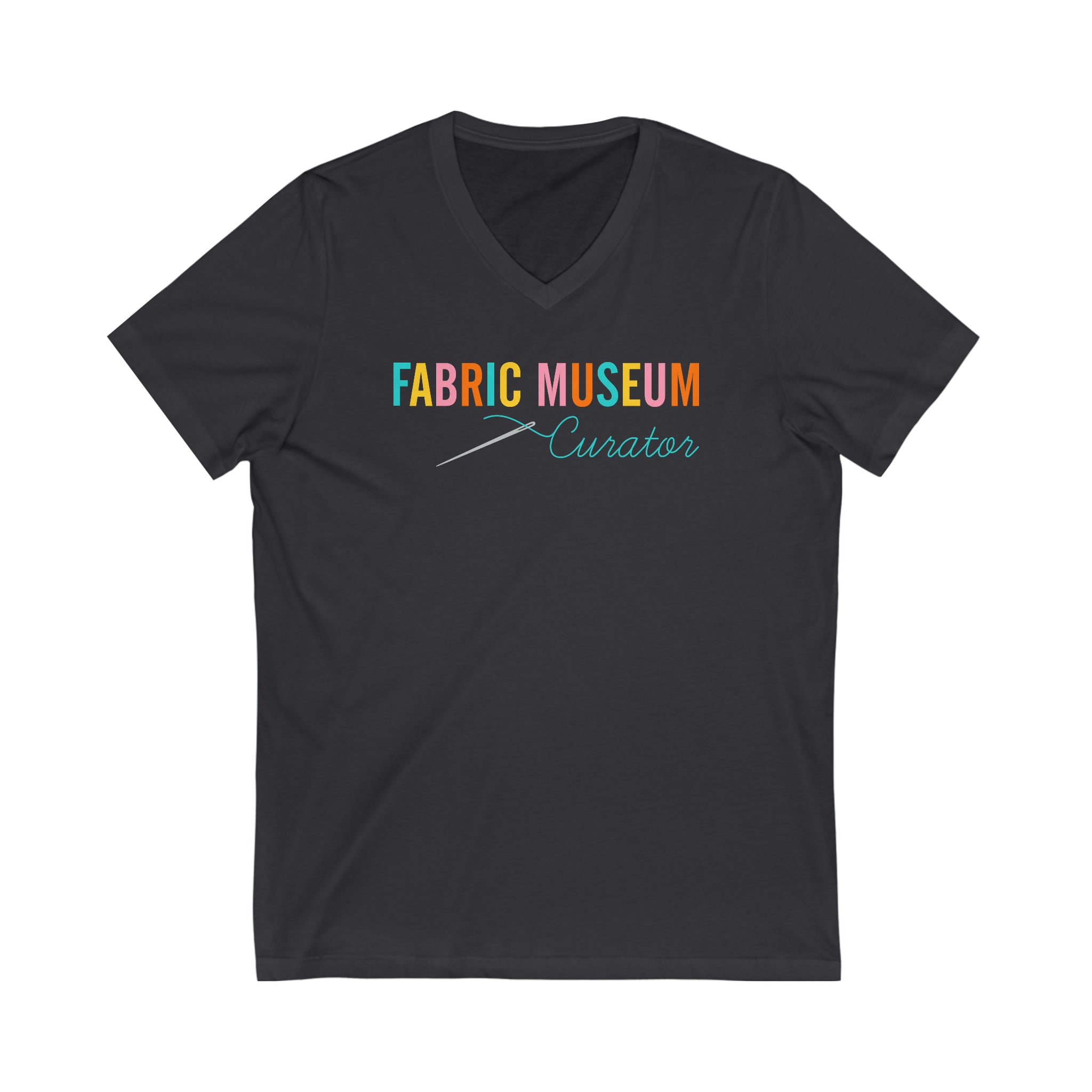 Fabric Museum Curator Unisex Jersey Short Sleeve V-Neck Tee