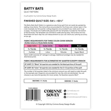 Load image into Gallery viewer, PRINTED Batty Bats Quilt Pattern