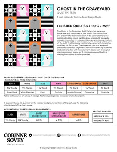 Ghost in the Graveyard PDF Quilt Pattern