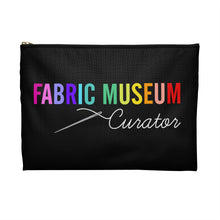 Load image into Gallery viewer, Fabric Museum Curator Notions Zipper Pouch - Rainbow Black