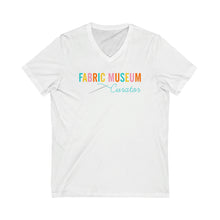 Load image into Gallery viewer, Fabric Museum Curator Unisex Jersey Short Sleeve V-Neck Tee