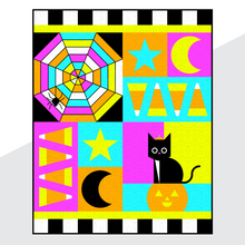 Load image into Gallery viewer, Cat O'Lantern Quilt Pattern PDF Download