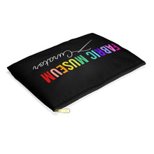 Load image into Gallery viewer, Fabric Museum Curator Notions Zipper Pouch - Rainbow Black