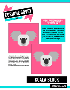 Koala Block PDF Pattern