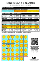 Load image into Gallery viewer, scrappy suns quilt fabric requirements