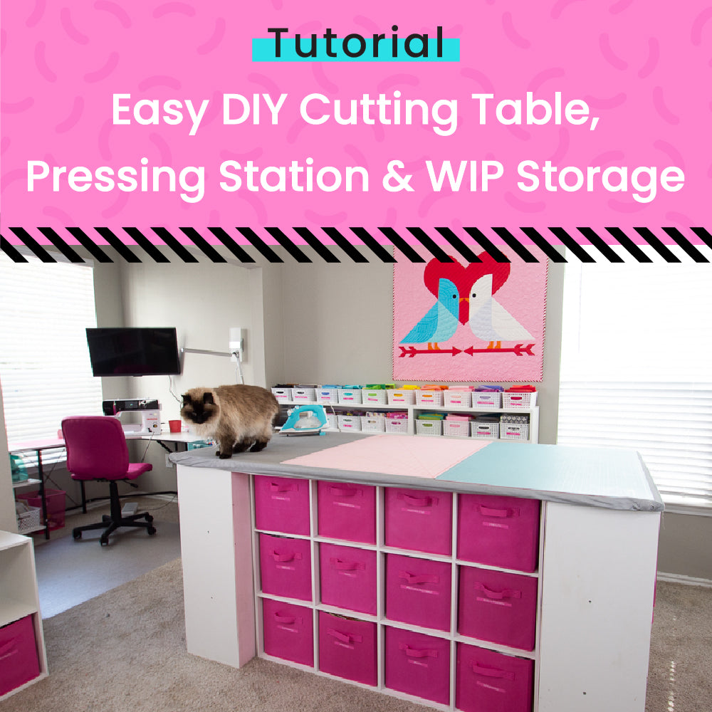 Wip Storage Easy DIY Cutting Table, Pressing Station, & WIP Storage – Corinne Sovey ...