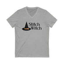 Load image into Gallery viewer, Stitch Witch Unisex Jersey Short Sleeve V-Neck Tee
