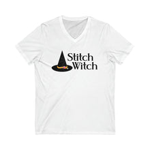 Load image into Gallery viewer, Stitch Witch Unisex Jersey Short Sleeve V-Neck Tee
