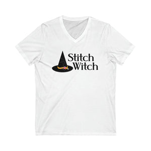 Stitch Witch Unisex Jersey Short Sleeve V-Neck Tee