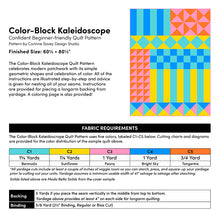 Load image into Gallery viewer, Color Block Kaleidoscope PDF Quilt Pattern
