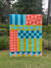 Load image into Gallery viewer, Color Block Kaleidoscope PDF Quilt Pattern
