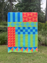 Load image into Gallery viewer, Color Block Kaleidoscope PDF Quilt Pattern
