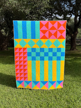 Load image into Gallery viewer, Color Block Kaleidoscope Fabric Kit - Bubblegum Summer Colorway
