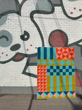 Load image into Gallery viewer, Color Block Kaleidoscope Fabric Kit - Succulent Garden Colorway
