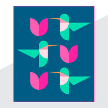 Load image into Gallery viewer, Hummingbird Bouquet PDF Quilt Pattern
