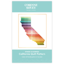 Load image into Gallery viewer, PRINTED States N Stripes California Quilt Pattern
