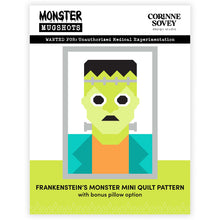 Load image into Gallery viewer, Monster Mugshots: Frankenstein&#39;s Monster Mini Quilt Pattern with Bonus Pillow Option

