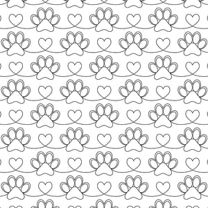 Puppy Love Paw - Digital E2E Pantograph for Longarm Quilting