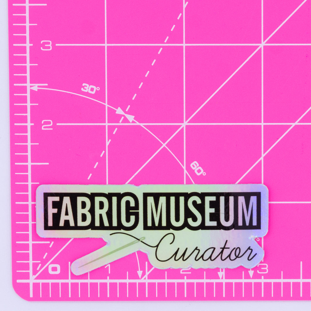 Silver Fabric Museum Curator Vinyl Sticker