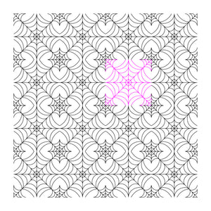 Spiderweb Tile - Digital E2E Pantograph for Longarm Quilting