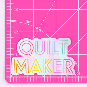 Quilt Maker Holographic Vinyl Sticker