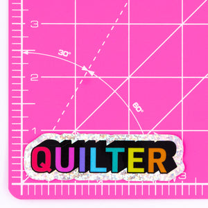 Quilter "Glitter"  Sticker