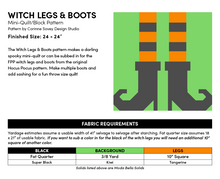 Load image into Gallery viewer, Witch Legs and Boots Mini-quilt/Block PDF Pattern
