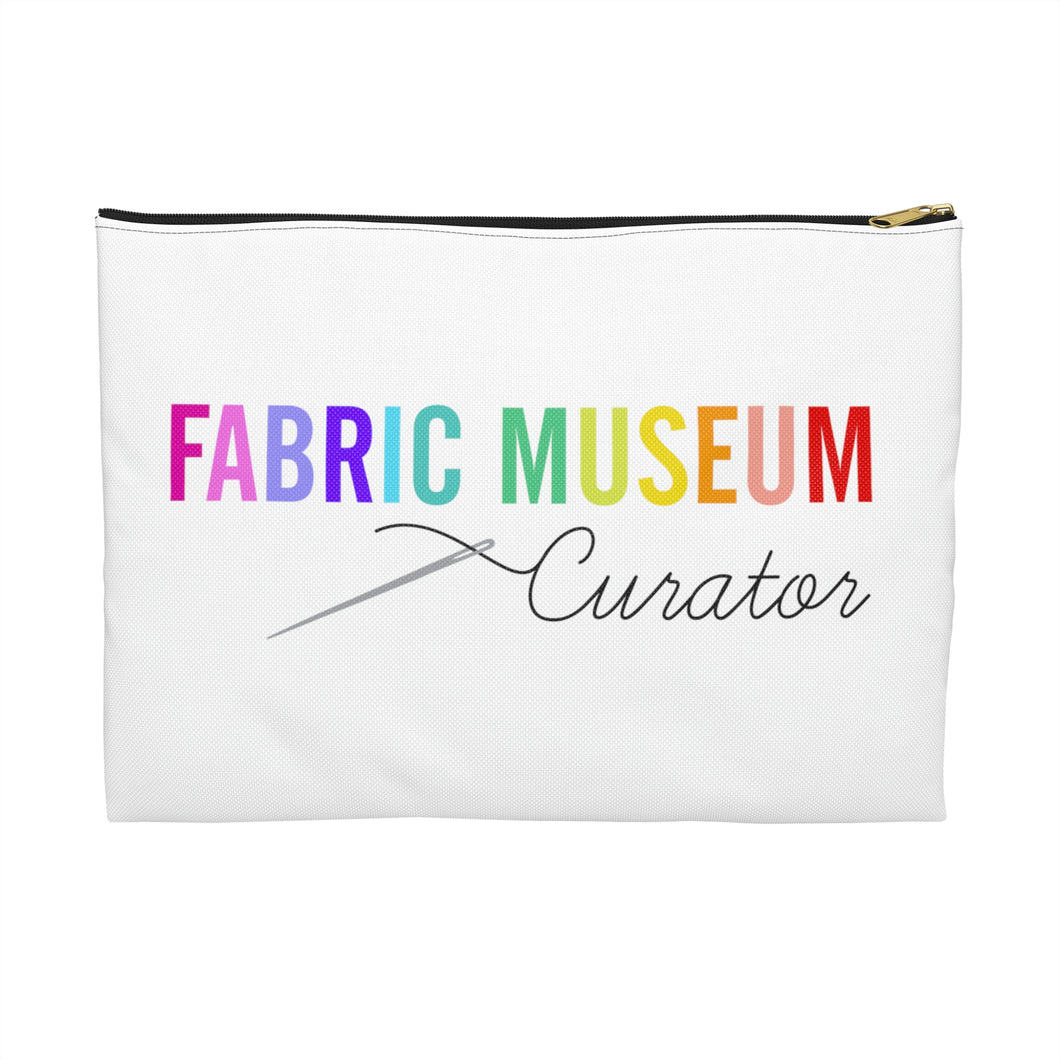 Fabric Museum Curator Notions Zipper Pouch - Rainbow White