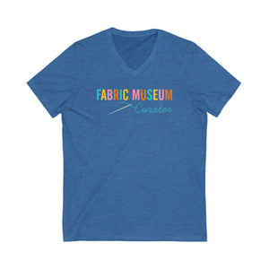 Fabric Museum Curator Unisex Jersey Short Sleeve V-Neck Tee
