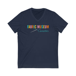 Fabric Museum Curator Unisex Jersey Short Sleeve V-Neck Tee