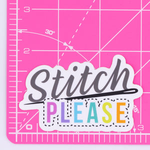 Stitch Please Vinyl Sticker