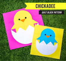 Load image into Gallery viewer, Chickadee Quilt Block PDF Pattern
